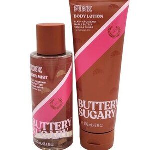 Victoria's Secret Pink Buttery Sugar Body Mist‎ & Lotion Set